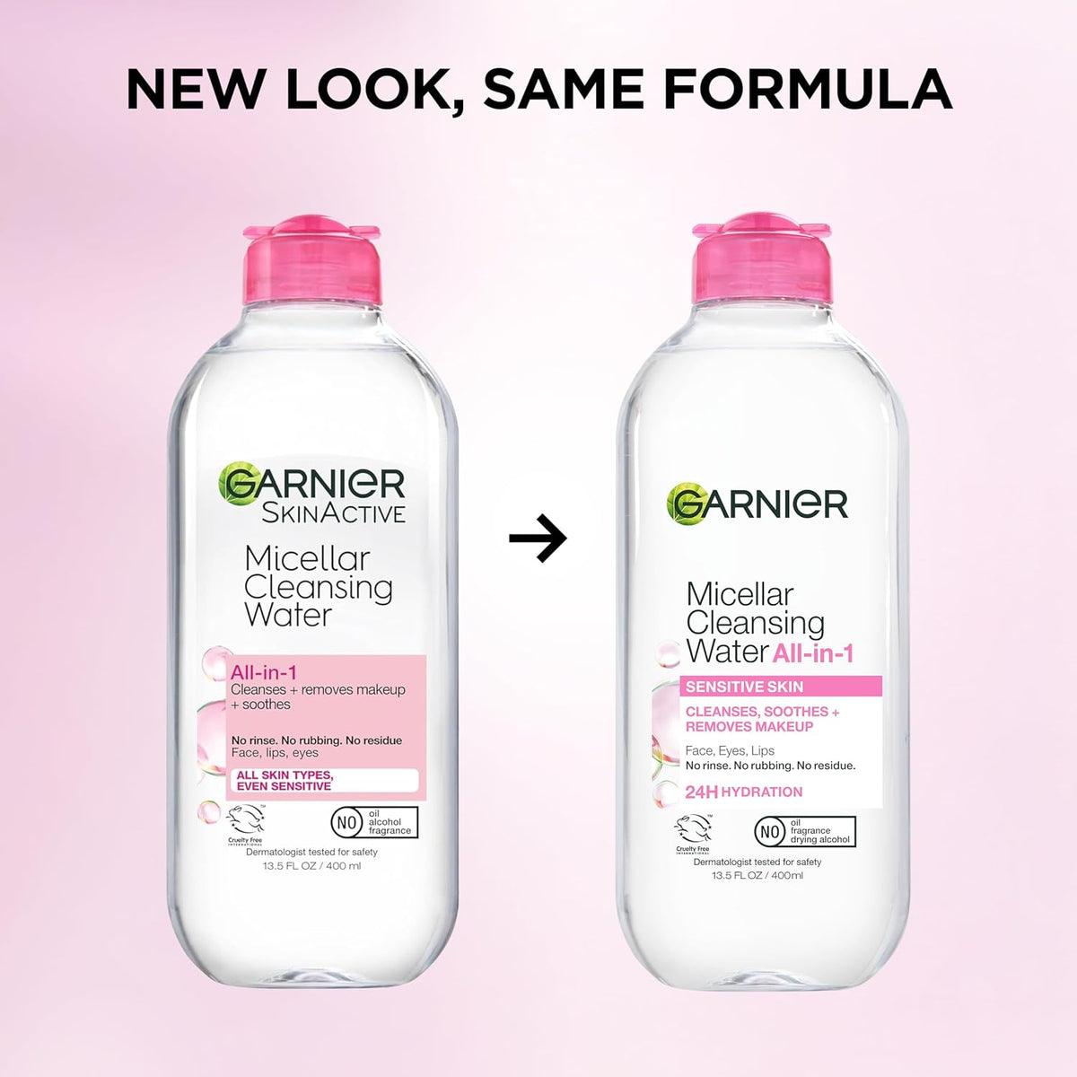 Garnier Micellar Water Hydrating Facial Cleanser & Makeup Remover – Sensitive Skin, Vegan
