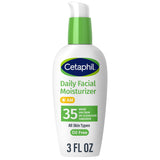 Cetaphil Daily Oil-Free Facial Moisturizer with Sunscreen, SPF 35, Fragrance Free, 3 fl oz (88 ml)