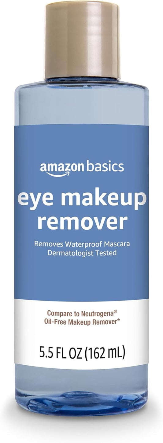Amazon Basics Eye Makeup Remover – Oil-Free, Removes Waterproof Mascara, Fragrance-Free