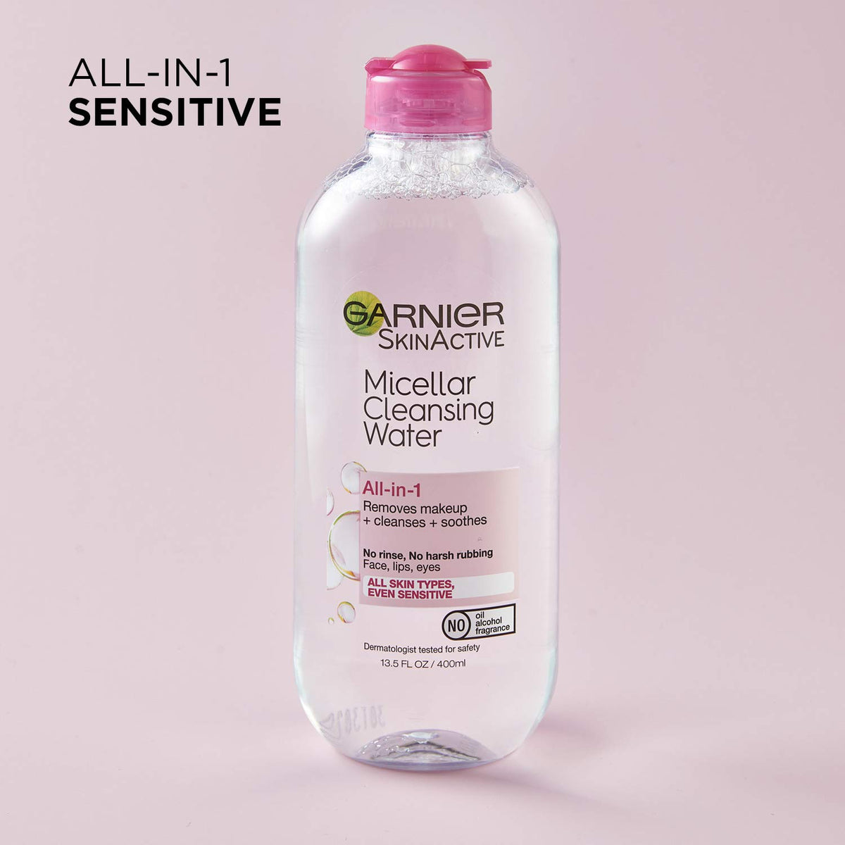 Garnier Micellar Water Hydrating Facial Cleanser & Makeup Remover – Sensitive Skin, Vegan