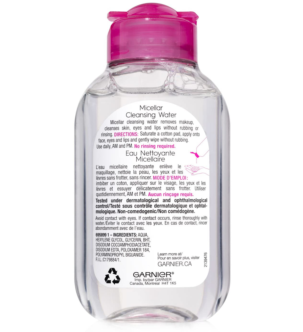 Garnier Micellar Water Hydrating Facial Cleanser & Makeup Remover – Sensitive Skin, Vegan