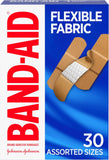 BAND-AID Brand Flexible Fabric Adhesive Bandages, Assorted Sizes, 30 Count