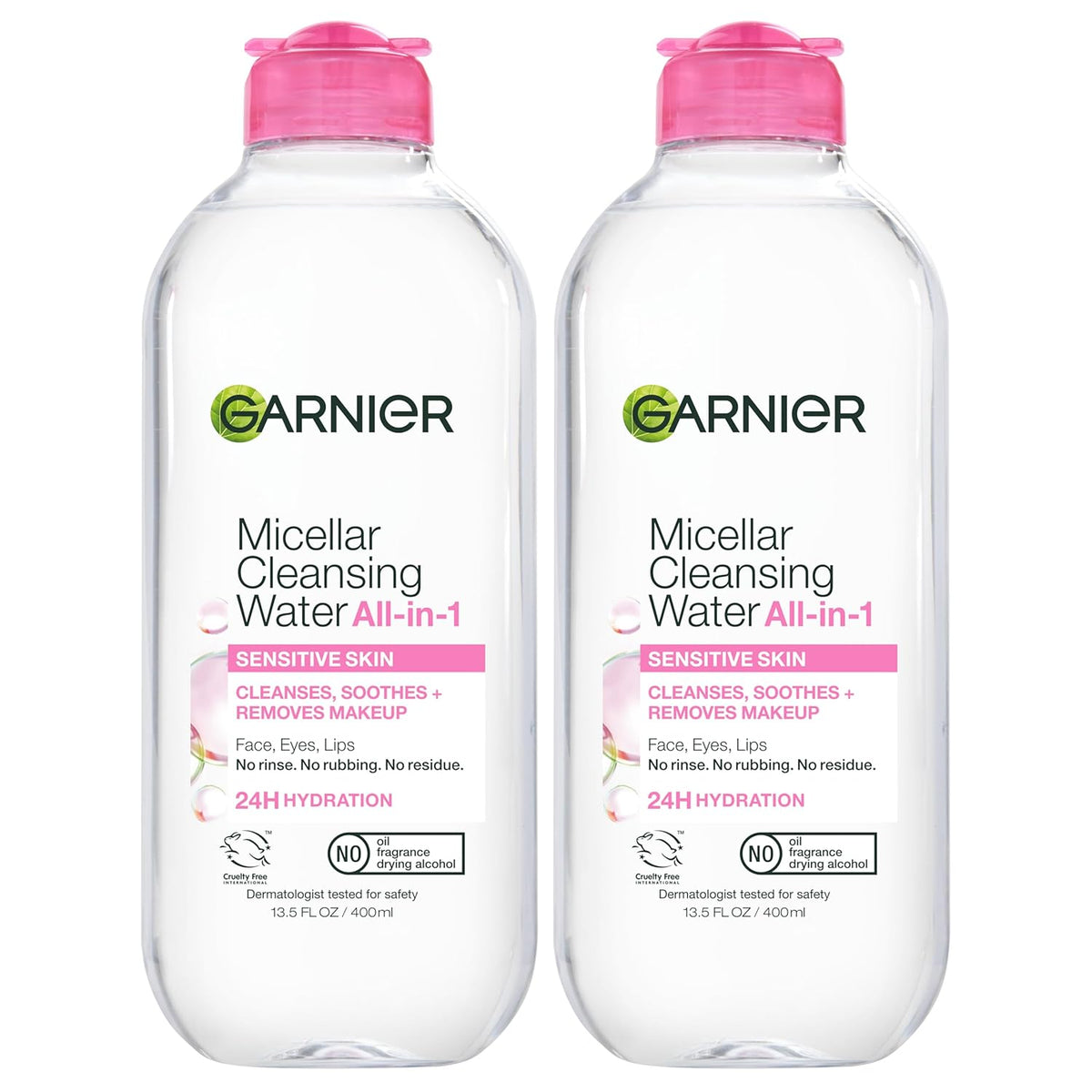 Garnier Micellar Water Hydrating Facial Cleanser & Makeup Remover – Sensitive Skin, Vegan