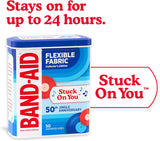 BAND-AID Brand Flexible Fabric Adhesive Bandages, Assorted Sizes, 30 Count