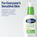 Cetaphil Daily Oil-Free Facial Moisturizer with Sunscreen, SPF 35, Fragrance Free, 3 fl oz (88 ml)