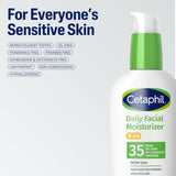Cetaphil Daily Oil-Free Facial Moisturizer with Sunscreen, SPF 35, Fragrance Free, 3 fl oz (88 ml)