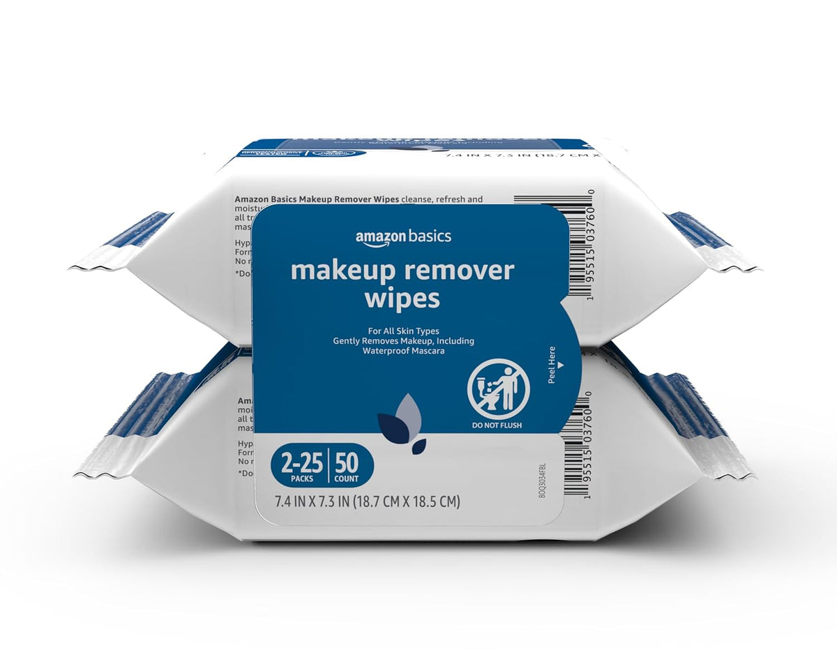 Makeup Remover Cleansing Wipes – Gentle, Hypoallergenic & Alcohol-Free (25 Count)