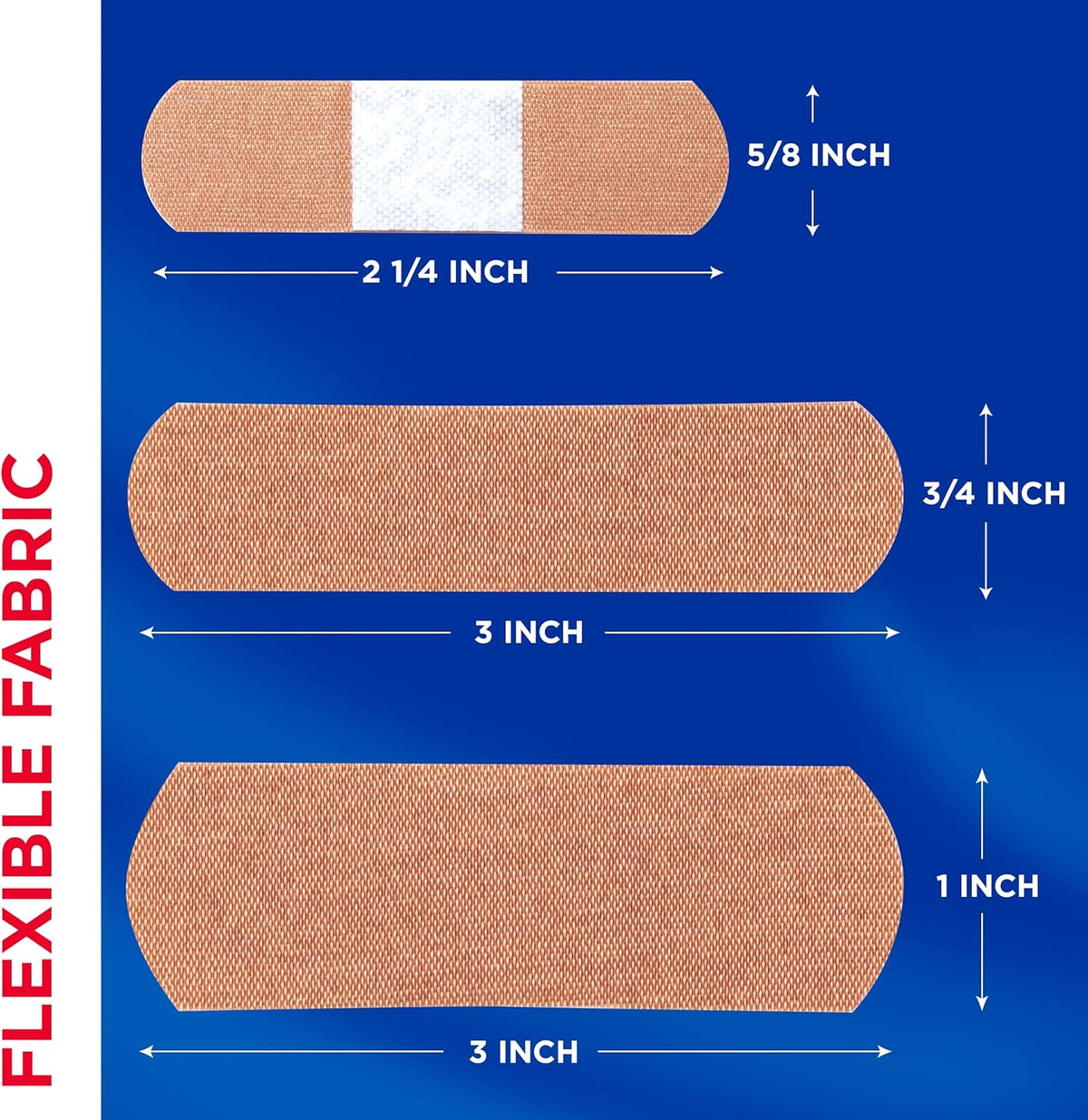 BAND-AID Brand Flexible Fabric Adhesive Bandages, Assorted Sizes, 30 Count