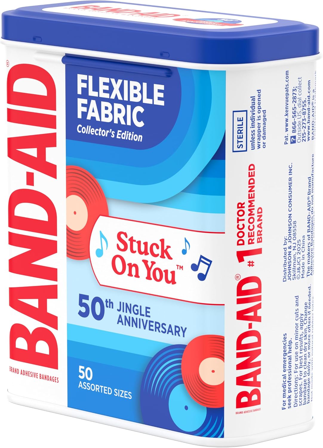 BAND-AID Brand Flexible Fabric Adhesive Bandages, Assorted Sizes, 30 Count