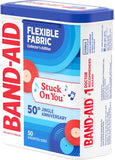 BAND-AID Brand Flexible Fabric Adhesive Bandages, Assorted Sizes, 30 Count