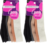 Goody Basic Head Wraps - 6 Ct, Neutral Tones, Damage-Free Soft Hold, Stretchy Head Wraps for Women & Men, Secure Grip Bandeau Headwear, All Hair Types