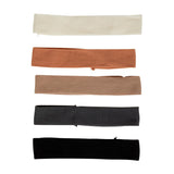 Goody Basic Head Wraps - 6 Ct, Neutral Tones, Damage-Free Soft Hold, Stretchy Head Wraps for Women & Men, Secure Grip Bandeau Headwear, All Hair Types
