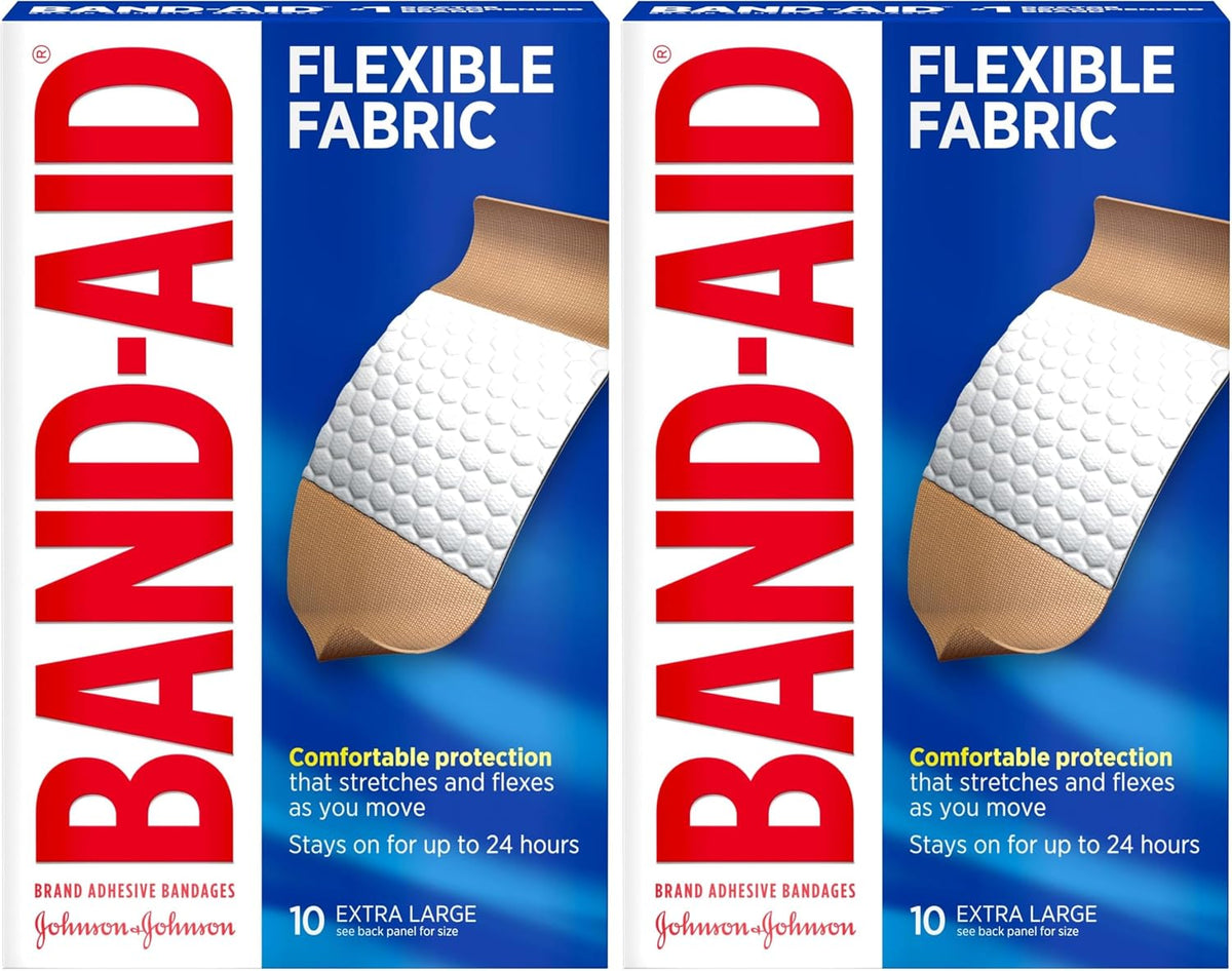 BAND-AID Brand Flexible Fabric Adhesive Bandages, Assorted Sizes, 30 Count