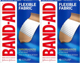 BAND-AID Brand Flexible Fabric Adhesive Bandages, Assorted Sizes, 30 Count