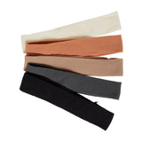 Goody Basic Head Wraps - 6 Ct, Neutral Tones, Damage-Free Soft Hold, Stretchy Head Wraps for Women & Men, Secure Grip Bandeau Headwear, All Hair Types