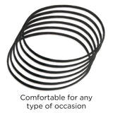 GOODY Women's Ouchless Thin Hair Flat Narrow Headwrap, Black, 6 Count