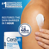 CeraVe Moisturizing Cream, Face Body Moisturizer, Normal to Dry Skin, 8 Fl Oz