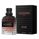 Valentino perfume bottle and packaging on a white background